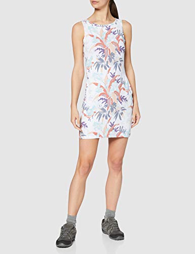 Columbia Chill River Vestido Estampado, Mujer, Gris (New Moon Magnolia Print), L