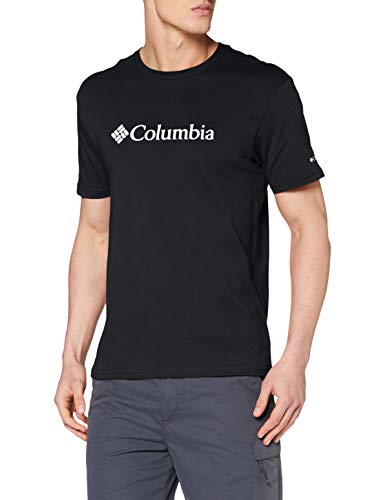 Columbia CSC Basic Camiseta Estampada De Manga Corta, Hombre, Black, L