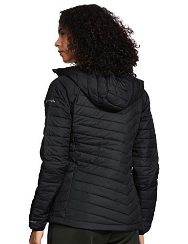 Columbia Powder Lite, Chaqueta con capucha, Mujer, Negro (Black) Talla XL