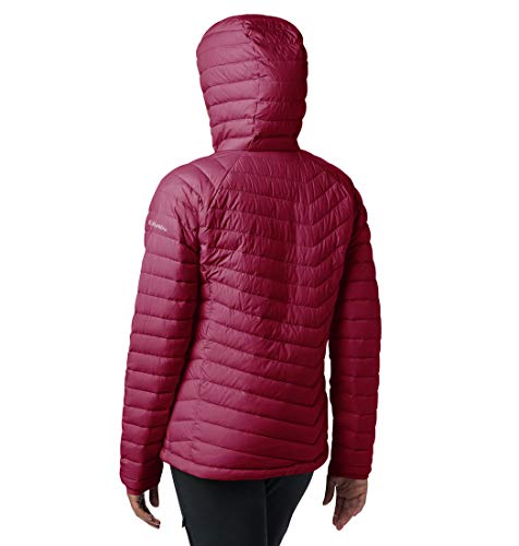 Columbia Powder Lite, Chaqueta con capucha, Mujer, Rojo (Beet) Talla XL