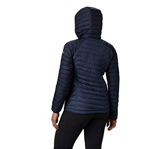 Columbia Powder Lite Chaqueta con Capucha para Mujer, Azul (Nocturnal, Dark Nocturnal), L