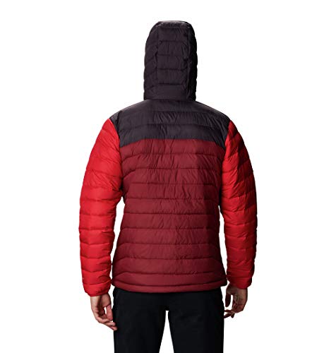 Columbia Powder Lite Chaqueta para Hombre, Rojo, Morado (Red Jasper, Dark Purple, Mountain Red), L