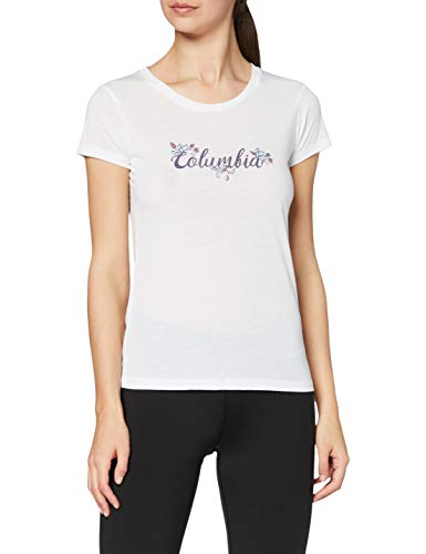 Columbia Shady Grove Camiseta de Manga Corta, Mujer, Blanco (White, Fun Performance), L