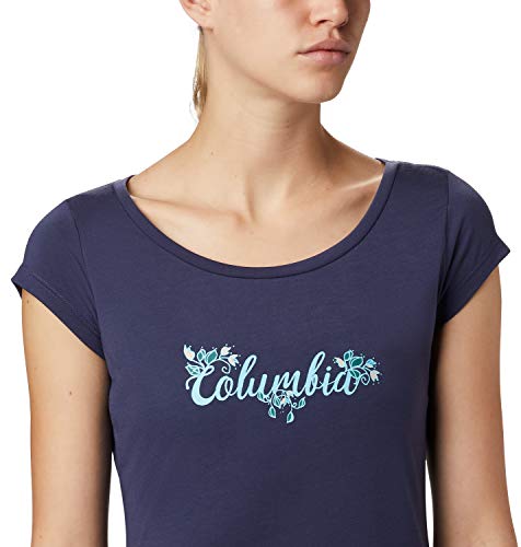 Columbia Shady Grove Camiseta Estampada De Manga Corta, Mujer, Nocturnal, Fun Performance, XS