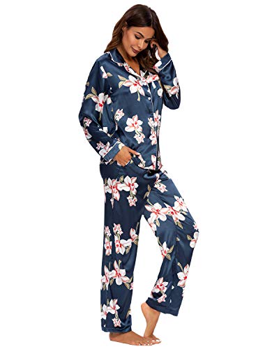 Conjunto De Pijamas para Mujer Ropa De Dormir con Botones Suaves Top Y Pantalones Cortos De 2 Piezas Ropa De Dormir para Mujer Pijamas para Mujer