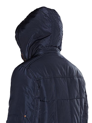 Cortefiel Parka Acolchada Capucha, Marine Blue, M para Hombre