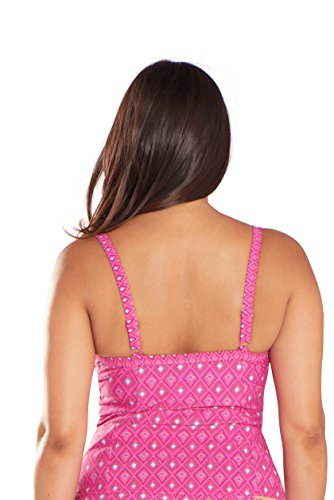 Curvy Kate Revive Halterneck Parte Superior de Bikini, Rosa (Pink Print Pnkprt), 70D para Mujer