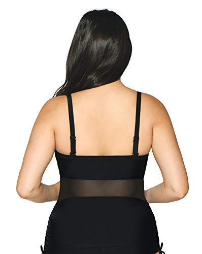 Curvy Kate Sheer Class Tankini, Negro (Black Black), 85E (Talla del Fabricante: 32DD) para Mujer