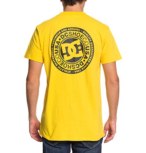 DC Shoes Circle Star - Camiseta para Hombre Camiseta, Hombre, Dandelion/Black, S