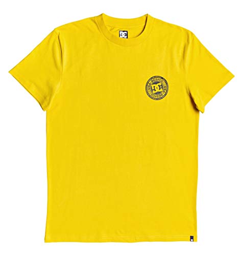 DC Shoes Circle Star - Camiseta para Hombre Camiseta, Hombre, Dandelion/Black, S