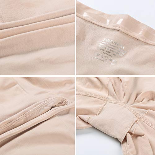 DELIMIRA Faja Reductora Ropa Interior Cintura Alta Pantalones Moldeadores para Mujer Beige 56-58