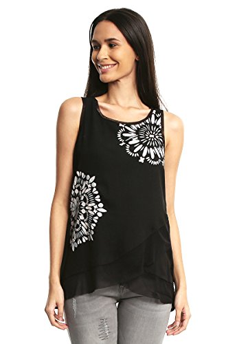 Desigual Blus_Martin, Negro (Negro 2000), Small para Mujer