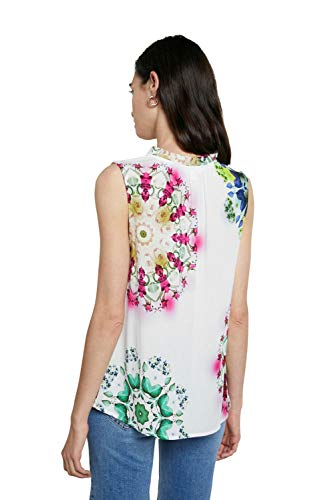 Desigual BLUS_Rosen, Blanco, XXL para Mujer