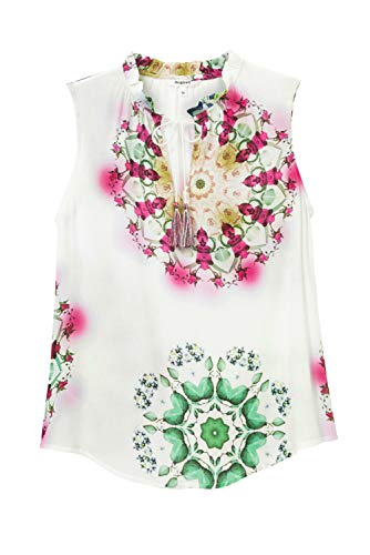 Desigual BLUS_Rosen, Blanco, XXL para Mujer