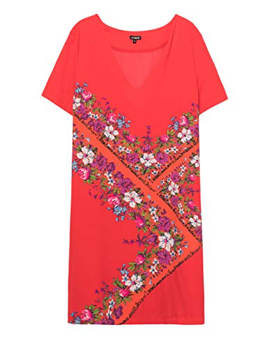 Desigual Dress DAMIS Vestido, Rojo (Rojo Clavel 3036), 48 para Mujer