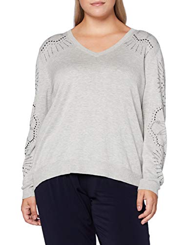 DESIGUAL Kensington Jerséis/Chalecos Mujeres Gris - XS - jerséis