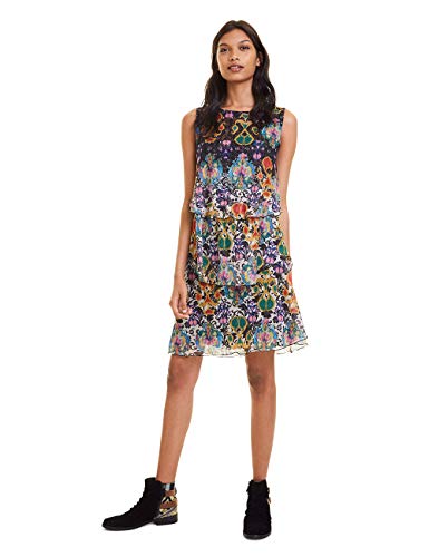 Desigual Three-ply Dress Vestido, Multicolor (Florencia), S para Mujer