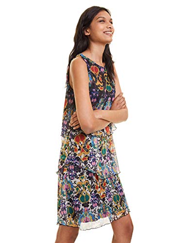 Desigual Three-ply Dress Vestido, Multicolor (Florencia), S para Mujer