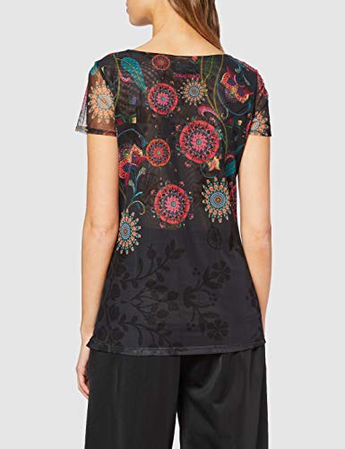 Desigual TS_Karen Camiseta, Negro (Gris Alquitran 2022), X-Large para Mujer