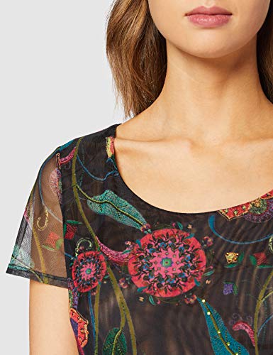 Desigual TS_Karen Camiseta, Negro (Gris Alquitran 2022), X-Large para Mujer