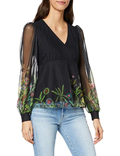 Desigual TS_thesse Camiseta, Verde (Verde Botella 4009), X-Large para Mujer