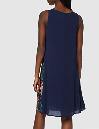 Desigual Vest_Anjou Vestido, Azul (Navy 5000), 48 (Talla del Fabricante: 46) para Mujer