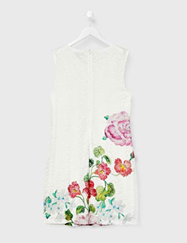 Desigual Vest_Bonney Vestido, Blanco (Crudo 1001), 46 (Talla del Fabricante: 46) para Mujer