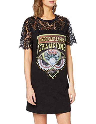 Desigual Vest_Champions Vestido, Negro (Negro 2000), Large para Mujer