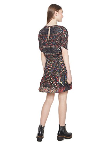 Desigual Vest_Gina Vestido, (Negro 2000), 42 (Talla del Fabricante: 40) para Mujer