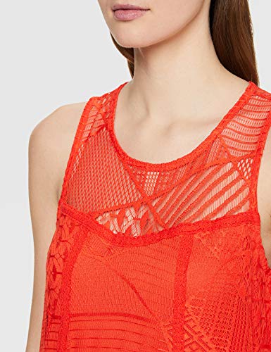 Desigual Vest_Keira Vestido, Rojo (Rojo Pop 3090), Large para Mujer