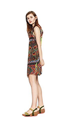 Desigual VEST_MARIN, Vestido para Mujer, Rojo (Rojo Clavel 3036), 40