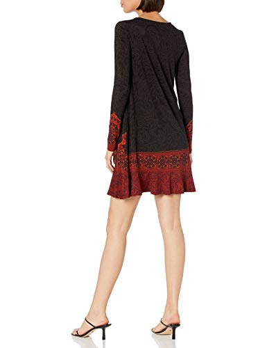 Desigual Vest_Nagoya Vestido Casual, Negro, XS para Mujer