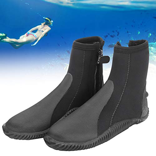 Dilwe Zapato de Buceo, 5 mm Zapato de Buceo de Neopreno Unisex Manténgase abrigado Bota de esnórquel de natación Antideslizante Negro