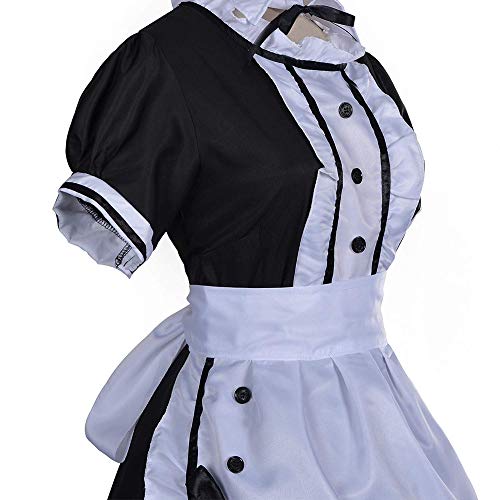 Disfraz De Sirvienta Cosplay k-On, Disfraz De Sirvienta De Anime Japonés para Mujer, Vestido Lolita + Disfraz De Peluca