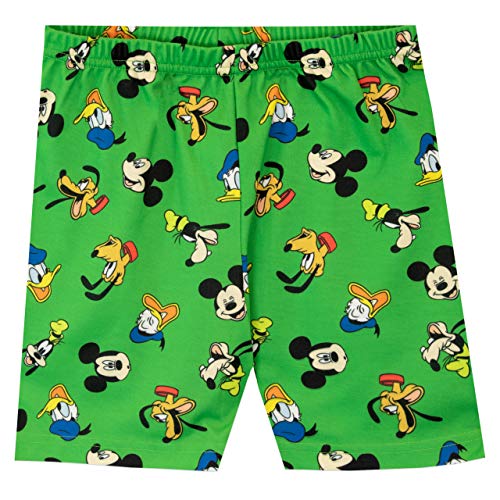 Disney Pijamas de Manga Corta para niños Mickey Mouse Verde 6-7 Años