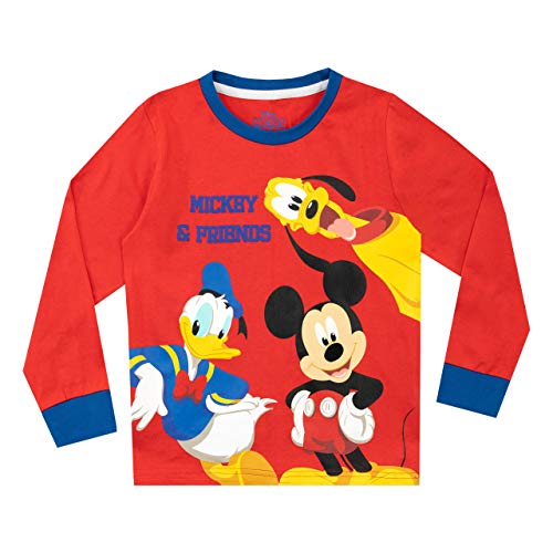 Disney Pijamas para niños Mickey Mouse Donald Duck y Pluto Multicolor 7-8 Años