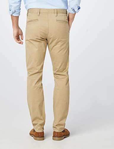 Dockers Alpha Original Slim-Stretch Twill Pantalones, Marrón (New British Khaki 0432), 42W / 34L para Hombre