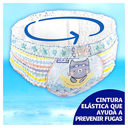 Dodot Pañales Bebé Bañador Splashers, Talla 4-5 (9-15 kg), 88 Pañales Desechables con Protección Anti-Fugas en el Agua