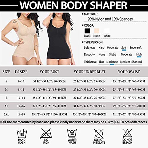 DUCOMISHAPER Camiseta sin Mangas de Ropa Interior para Mujer - Camisa Interior Adelgazante 3 en 1 Modelado Push Up - Fajas con Copas Extraíbles - Moldeadora Transpirable e Invisible (S, Blanco)