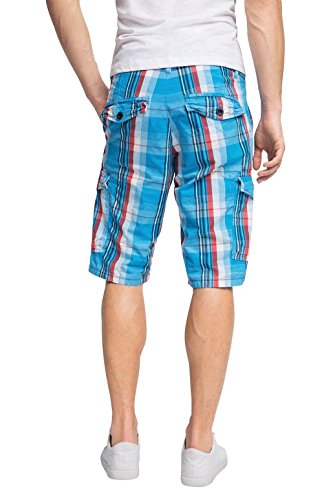 edc by Esprit 056CC2C018 Kariert im Cargo Stil Bañador, Azul (Bright Blue), 48 (Talla del Fabricante: 30) para Hombre