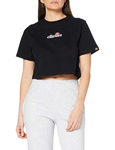 Ellesse Fireball Cropped T-Shirt Camiseta, Mujer, Black, XS