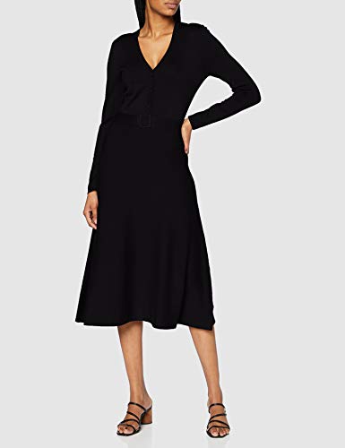 Esprit 090eo1e304 Vestido, 001/Negro, XXL para Mujer