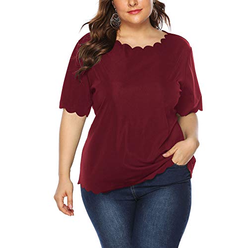 Été Manches Courtes T Shirts Femmes Couleurs Solides Simplement Polyvalent Vêtements de Fiesta T Shirt Tendance Hauts Casual Confortable Taille Plus T Hauts Pour Dames