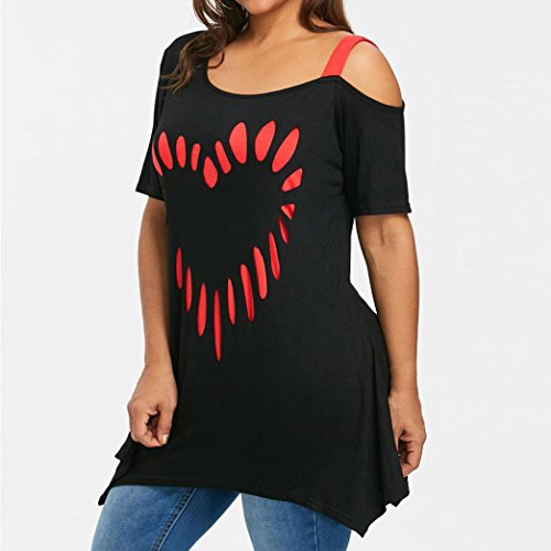 FAMILIZO Camisetas Mujer Verano Blusa Mujer Elegante Camisetas Mujer Manga Corta Algodón Camiseta Mujer Camisetas Mujer Fiesta Camisetas Sin Hombros Mujer Camisetas Mujer Tallas Grandes (5XL, Negro)