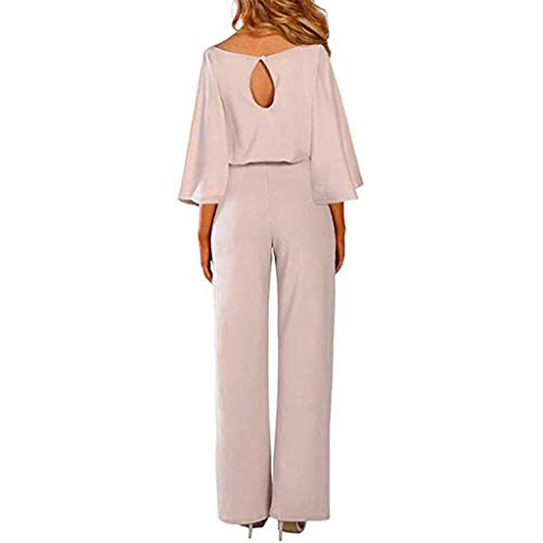 FAMILIZO Monos Mujer Fiesta Elegantes Cortos Verano Monos Mujer Largos Ajustado Mujer Irregular Playsuit Pantalones Jumpsuit Pantalones Anchos Largo Jumpsuitt L3