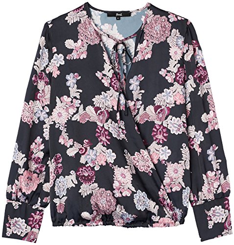 find. Blusa de Flores para Mujer , Negro (Black Mix), 36 (Talla del Fabricante: X-Small)