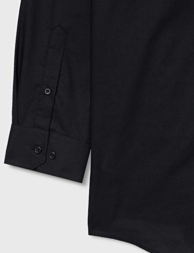 Fruit of the Loom Oxford Camisa de Vestir, Negro (Schwarz - Schwarz), XXX-Large para Hombre