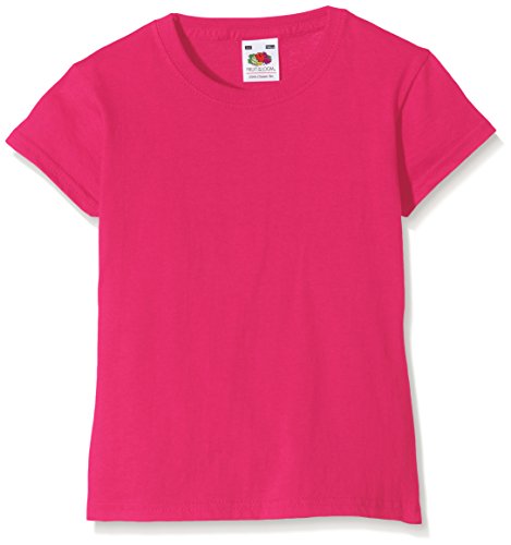 Fruit of the Loom SS079B, Camiseta Para Niños, Rosa (Fuchsia), 3/4 Años