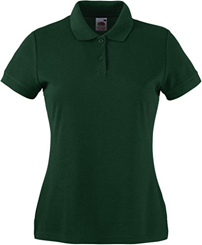 Fruit of the Loom SS092M, Polo para Mujer, Verde (Bottle Green), M