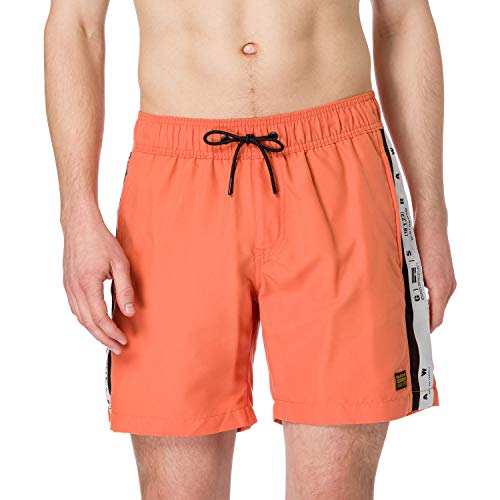 G-STAR RAW Dend Tape Traje de baño de una Pieza, Dk Tangerine A505-7163, XL para Hombre